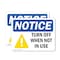 Signmission Turn Off When Not In Use Sign With Symbol, 7 in W x Rectangle, Vinyl Decal OS-2PACK-NS-D-57-L-18749 - alternate 1